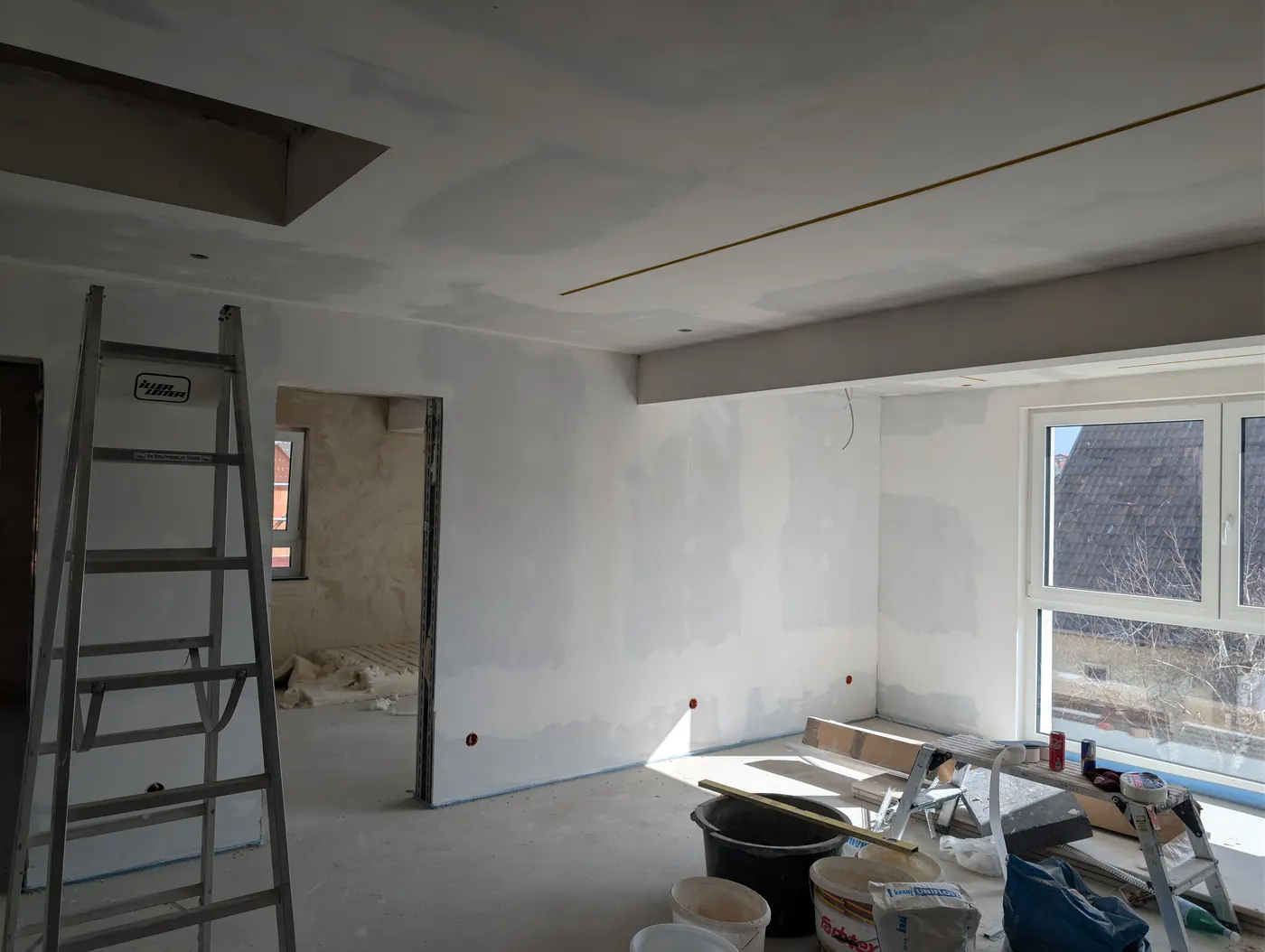 Flur während der Renovierung